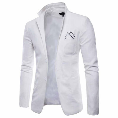 

Mens Casual Slim Fit Formal Two Button Suit Blazer Coat Business Jacket Tops