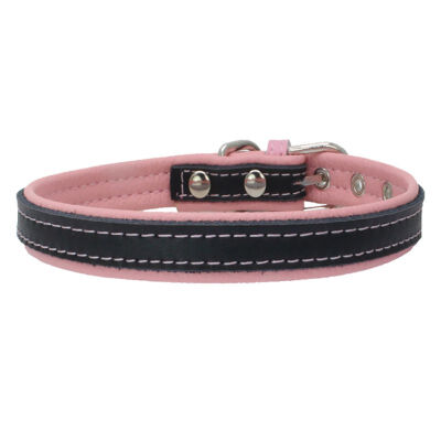 

Dog Collars Adjustable Cow Leather Dog Pet Cat Puppy Collar Safety Neck Buckle Strap 6 Colors