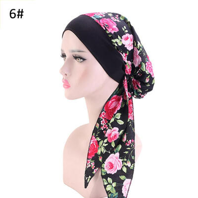 

Women Pastoral Elastic Cotton Turban Hat Head Scarf Bandana Pirate Cap Headwear