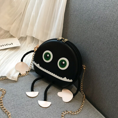 

2019 new cartoon cute semi-circle bag super cute little monster chain bag girl fashion wild single shoulder Messenger bag