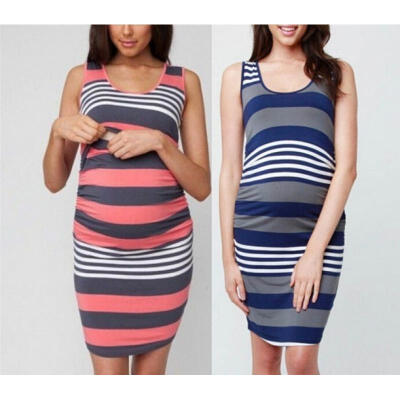 

Hot fashion Womens Maternity Dresses Nursing Breastfeeding Dress Pregnant Loose Summer Dress