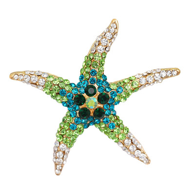 

Fashion Women Charming Starfish Crystal Rhinestone Pin Brooch