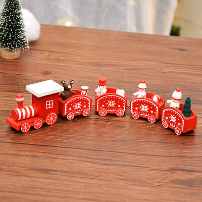 

〖Follure〗Christmas Decorations Christmas Woods Small Train Children Kindergarten Festive