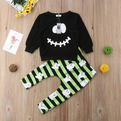 

Newborn Toddler Boys T-shirt TopsLong Pants Leggings 2PCS Outfits Halloween NEW