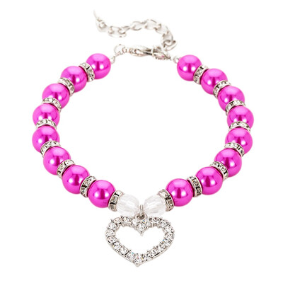 

Adjustable Decorative Pet Dogs Collar Dog Cat Pearl Necklace pet Accessories Extension Chain