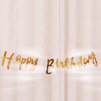 

FUNNYBUNNY conjoined banner silver gold card happybirthday party decorations