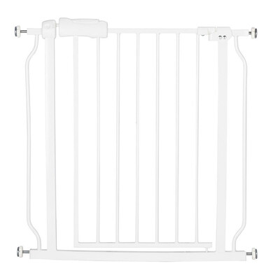 

Metal Baby Kids Pet Safety Gate DoorWalk Through Toddler Easy Locking System