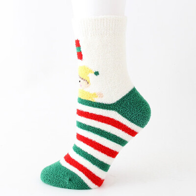 

Womens Socks Warm Christmas Cotton Socks Cosy Female Cute Snowman Gingerbread Reindeer Bear Man Printed Hosiery