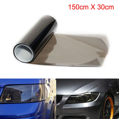 

30cm X 150cm Light Smoke Black Tint Film Headlights Tail Lights Car Vinyl Wrap