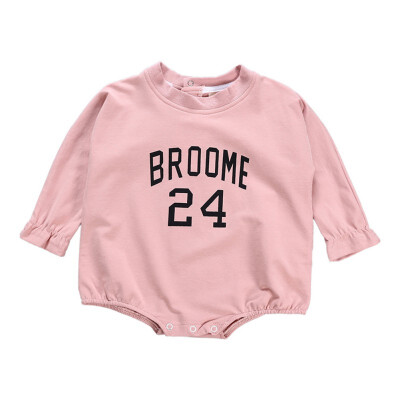 

Spring Long Sleeve Newborn Baby Girls Rompers letter Fashion Jumpsuits For Princess 3-12M Baby Girls Clothes 2019 New Year