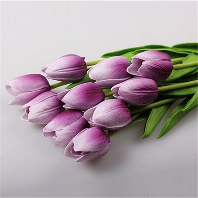

Toponeto Tulip Artificial Flower Latex Real Bridal Wedding Bouquet Home Decor 20pcs