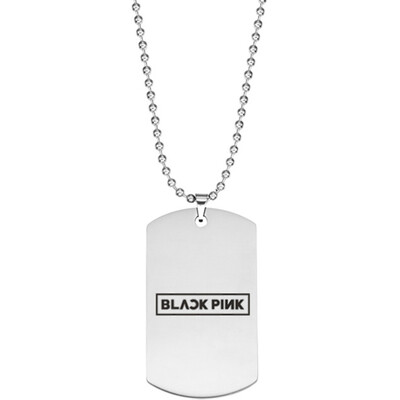 

KPOP BLACKPINK Stainless Steel Letters Lettering Pendant Necklace Boys Girls Summer Necklace JENNIE JISOO LISA ROSÉ Gifts for Fans