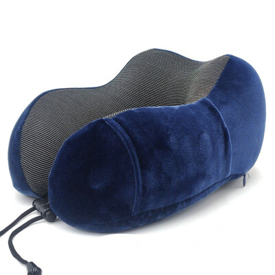 

New U-Shape Travel Pillow Memory Foam Neck Pillows Relieve Pressure Headrest With Storage Bag