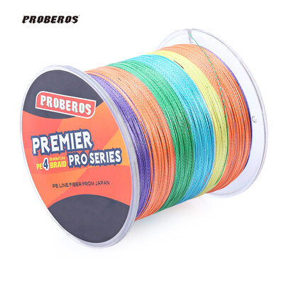 

PROBEROS 500M Colormix PE Multifilament Fishing Line Strong 4 Strands Braided Wire
