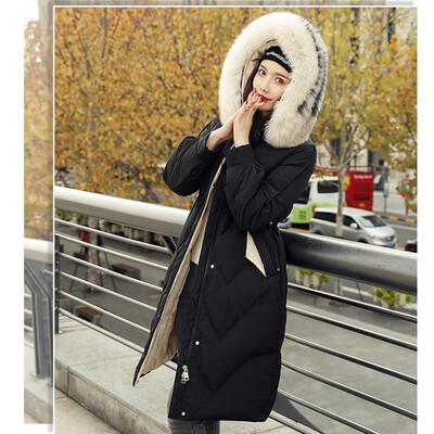 

Roseonmyhand Fashion Women Winter Warm Cotton Hooded Winter Long-Sleeved Overcoat