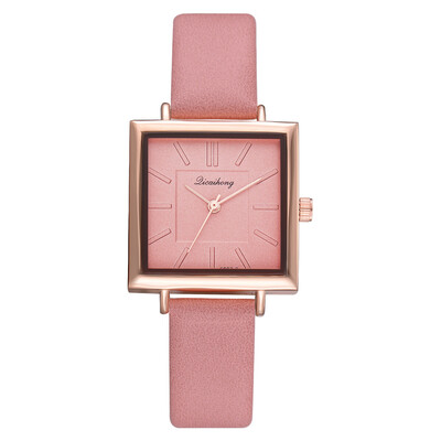 

Simple temperament quartz s table European&American square head PU strap ladies watch fashion ladies watch