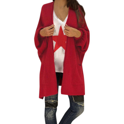 

Toponeto Womens Sexy Solid Long Sleeve Fashion Cardigan Coat Tops With Pocket