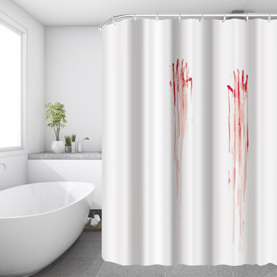 

Greensen Polyester Blood Hands Painting Shower Bath Curtain Waterproof Bathroom Curtain Bathroom Curtain Bath Curtain