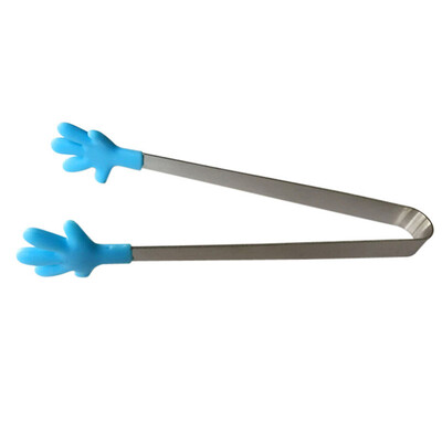 

Fashion Silicone Stainless Steel Cooking Kitchen Ice Tong Food Clip
