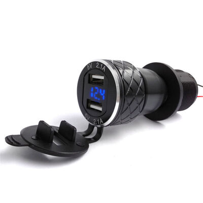 

12V-24V Motorcycle CNC Dual USB Charger Fit For BMW F800GS F650GS F700GS R1200GS