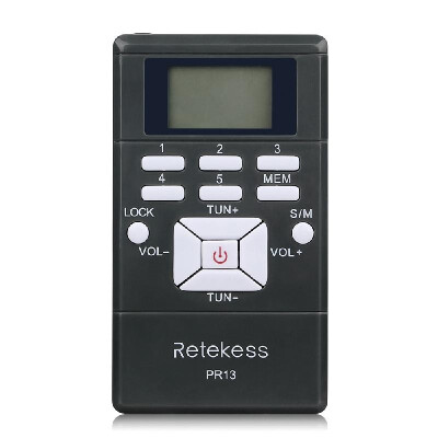 

Retekess PR13 FM Radio Receiver Stereo Radio Digital Signal Processing DSP LCD Display with In-ear Headphones Lanyard