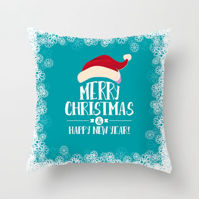 

18 X 18 Inch New Cute Christmas Pillowcase Printing Square Pillowcase Home Decoration Car Sofa Cushion Cover