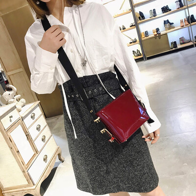 

Tailored Women Girl Fashion Patent Leather Bucket Bags Crossbody Shoulder Bag