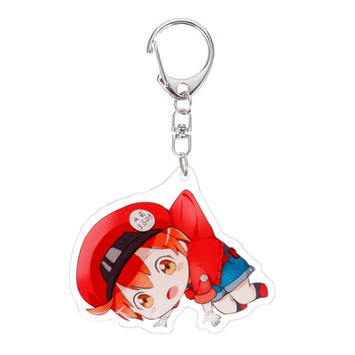 

Fat Bear Anime Cells at Work Cute Acrylic Keychain Phone Strap Charm