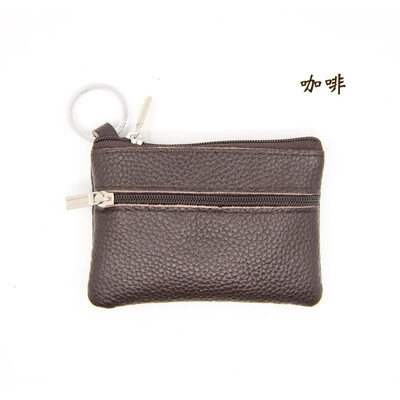 

Customizable LOGO leather mini purse bus card package creative Korean zipper multifunction key bag coin