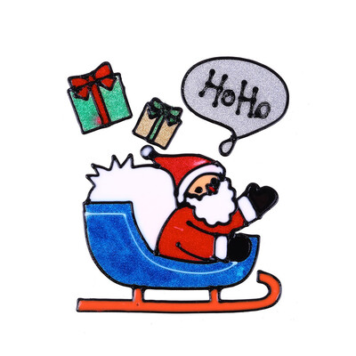 

Toponeto New Year Stickers PVC Xmas Window Sticker Christmas DIY Decorations For Home