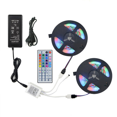 

ZDM 2 x 5M 2835RGB LED Strip Light 44Key IR Controller 12V3A Power Supply Suit