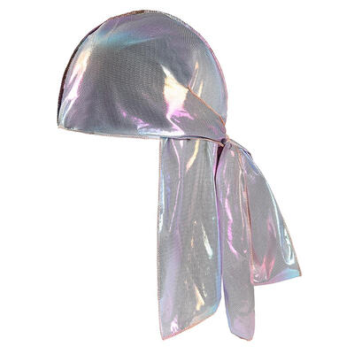 

Hip Hop Kids 2 Layer Pirate Headscarf Long Tail Bandanas Laser Headwrap Cap