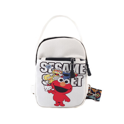 

New Kids Fun Bag Soft Girl Cartoon Bag on Sesame Street Slant Bag Girl ins Breast Bag