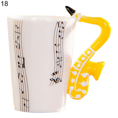 

Creative Guitar Music Note Ceramic Coffee Mug Home Office Milk Tea Water Cup