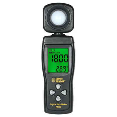 

SMART SENSOR AS813 Digital Lux Light Meter 1-200000 Lux Lumenmeter High Precision LuxFC Tester