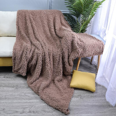 

Long Fur Throw Blanket Faux Fluffy Blanket Micro Plush Super Soft Cozy Luxury Bed Blanket Microfiber 63"x79