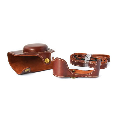 

Leather Camera Case Bag with Strap for Canon Powershot G7 X Mark II G7X II Camera Coffee
