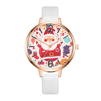 

Christmas Gift Dropshipping Woman Watch Pattern Leather Band Quartz Wristwatches Creative Ladies Dress Watches Reloj Mujer &Ff