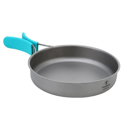 

TOMSHOO 3 Piece Titanium Cookset Outdoor Cookware Picnic Pan