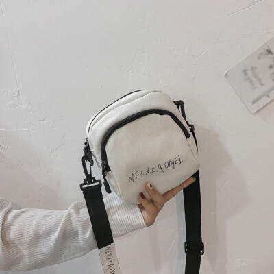 

Tailored Women Fashion Bag Messenger Bag Simple Wild Student Bag New Casual Canvas Bag
