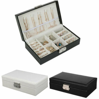 

UK Jewellery Storage Box Watch Case Rings Necklaces Display PU Leather Organizer