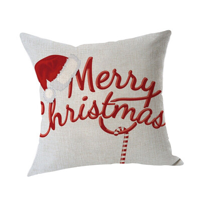 

Tailored Cotton Linen Christmas Xmas Socks Pillow Case Throw Cushion Cover Home Decor