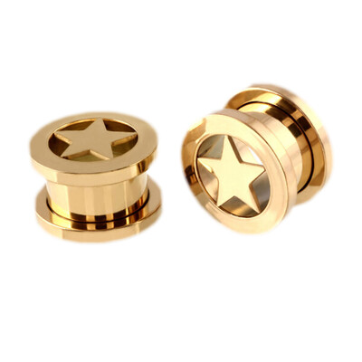 

Steel Gothic Ear Gauges Ear Tunnels Plugs Earrings Expanders