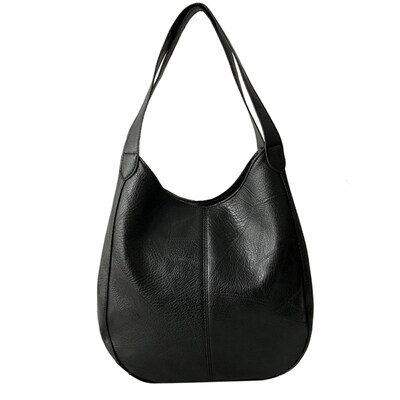 

Retro Women Solid Color Faux Leather Zipper Handbag Messenger Shoulder Tote Bag