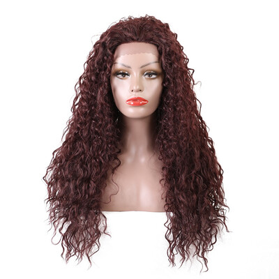 

Element Synthetic 26 Inch Loose Curly Lace Front Wig Long Full Wig Glueless 130 Density For Black Women Free Shipping