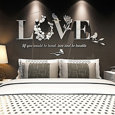 

〖Follure〗Stylish Removable 3D Leaf LOVE Wall Sticker Art Vinyl Decals Bedroom Decor