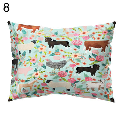 

Mushroom Leaf Deer Cow Pillow Case Cushion Cover Sofa Bed Car Cafe Office Decor