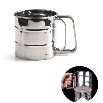 

Semi-automatic Hand-held Flour Sieve Baking Tools Stainless Steel Cake Utensils Cocoa Powder Hand-screened Sugar Mesh Sieve