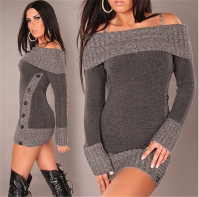 

European&American round neck variable sweater slim&thin knitted sweater