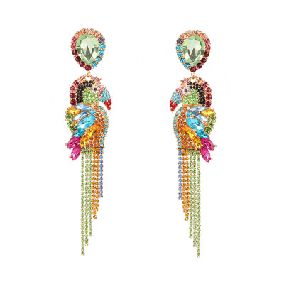 

Women Fashion Brand Fruit Crystal Drop Earrings Trendy Rhinestone Statement Oorbellen Wedding Jewelry Gift Pendientes 2019